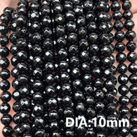 Cuentas facetadas de ágata negra Imagen10